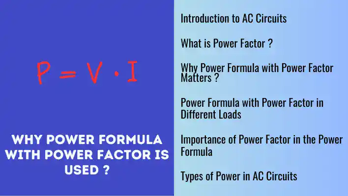 Power Formula with Power Factor | A Simple Explanation